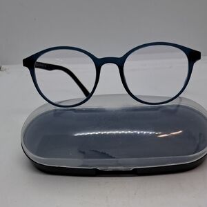 NWOT RXABLE QZEN Blue Round Eyeglass Frames 7043